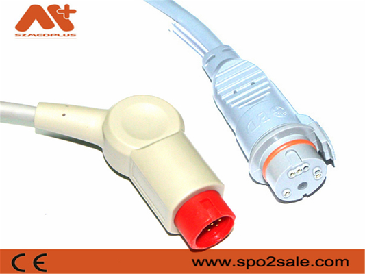 গ্রে BD IBP কেবল 001C-30-70757 Mindray 12 পিন কেবল ব্যবহৃত রোগী মনিটর