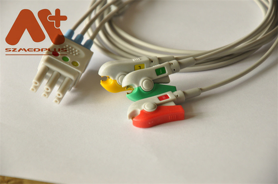 Spacelabs সামঞ্জস্যপূর্ণ 3 লিড ক্লিপ ECG Leadwire - 700-0006-01