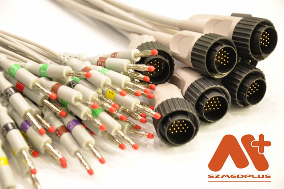 Kanz 103, 106, 107, 1201, 302, 303 এর জন্য Kenz PC-104 EKG কেবল 16 পিন কেবল