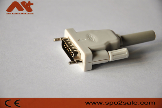 EKG সংযোগকারী সামঞ্জস্যপূর্ণ Bionet/Edan/Schiller 15pin 10-লিড EKG তারের সাথে ধূসর রঙ