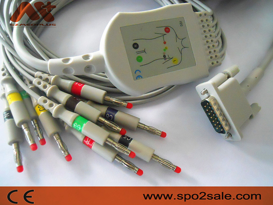 M2461A, M3702C, 989803107711, 989803175901 এর জন্য TPU Philips ECG কেবল