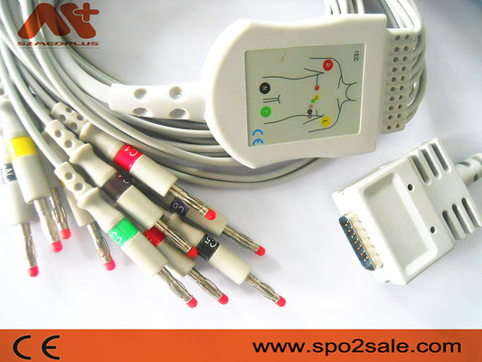 1.2M ECG কেবল 10 লিড 012-0700-00 E350 E350I E550 E560 EK10 এর জন্য Ecg লিড ওয়্যার