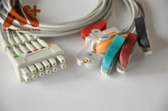 GE Marquette Holter Cable ECG Telemetry Leadwire 421932-001 6 লিড ক্লিপ