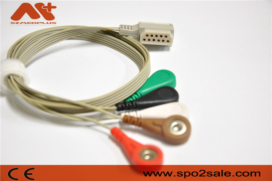 11 পিন টেলিমেট্রি 5 লিড ECG কেবল ফিলিপস M4725A ব্যবহৃত হোল্টার রেকর্ডার
