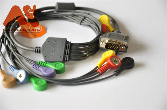 CE Holter Recorder DMS 300-3A AHA ECG কেবল 10 লিড স্ন্যাপ প্লাগ