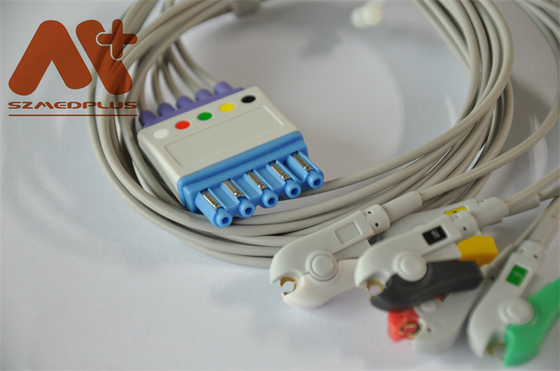 পালস অক্সিমিটার ফিলিপস M1968A AHA ক্লিপ ECG কেবল 5 লিড 3ft