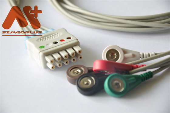 GE Healthcare Marquette ECG রোগীর কেবল 5 লিড স্ন্যাপ 411202-001