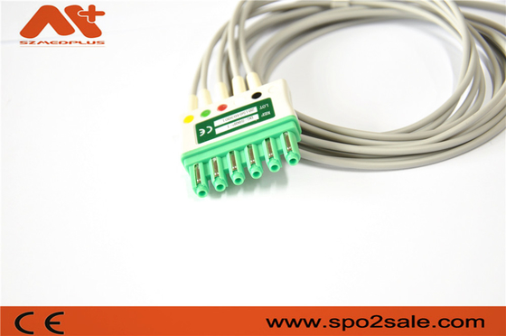 Draeger সামঞ্জস্যপূর্ণ ECG রোগীর কেবল 5 লিড ক্লিপ MS16546 AHA