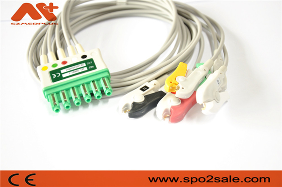 Draeger সামঞ্জস্যপূর্ণ ECG রোগীর কেবল 5 লিড ক্লিপ MS16546 AHA