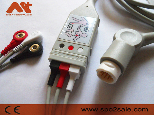 3 লিড ECG রোগীর কেবল 12 পিন ফিলিপস M1500A ব্যবহৃত রোগী মনিটর