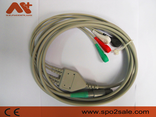 Petas 165R, 260R, 300, K-250, KMA160R সামঞ্জস্যপূর্ণ 4 লিড স্ন্যাপ ডাইরেক্ট-কানেক্ট ইসিজি কেবল
