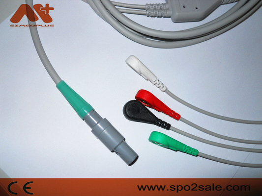 Petas 165R, 260R, 300, K-250, KMA160R সামঞ্জস্যপূর্ণ 4 লিড স্ন্যাপ ডাইরেক্ট-কানেক্ট ইসিজি কেবল