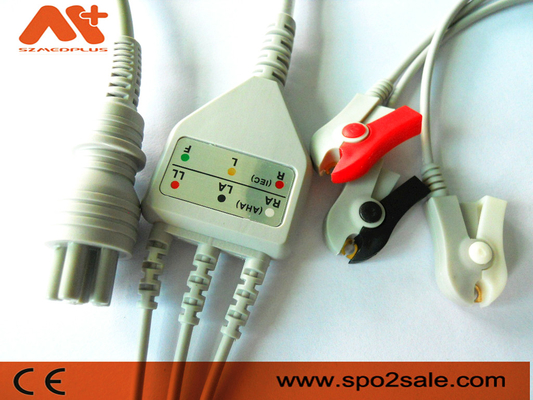 ওমরন > কলিন BP-88S, BP-S510, M9500, প্রেস মেট অ্যাডভান্টেজ সামঞ্জস্যপূর্ণ 3 লিড ক্লিপ ডাইরেক্ট-কানেক্ট ইসিজি কেবল