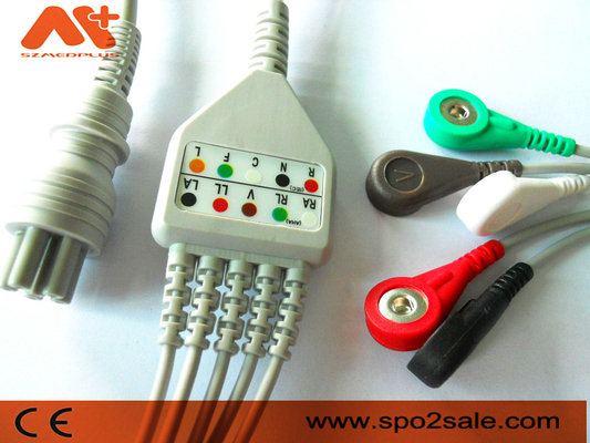 কলিন BP-88S BP-S510 M9500 রোগীর মনিটর কেবল Ecg 6 পিন কেবল
