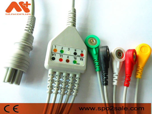 কলিন BP-88S BP-S510 M9500 রোগীর মনিটর কেবল Ecg 6 পিন কেবল