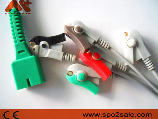 MEK MP 1000, MP 600, MP 500 সামঞ্জস্যপূর্ণ 5 লিড ক্লিপ ডাইরেক্ট-কানেক্ট ইসিজি কেবল