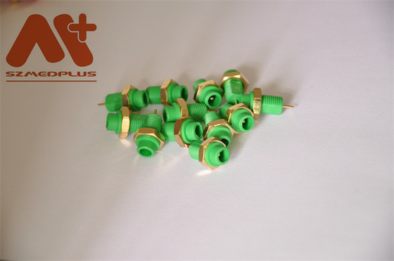 সামঞ্জস্যপূর্ণ Din 1.5mm রাউন্ড ECG সকেট Spo2 সংযোগকারী লাল সবুজ কালো