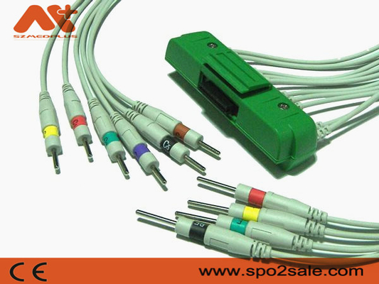 EKG রোগীর কেবল Ecg Nihon Kohden Cardiofax V 1550K, ECG-9522P, ECG-1550